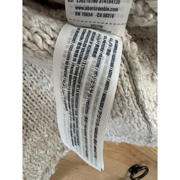 Abercrombie Kids Shaggy Fringe Open Front Sweater Vest Size 11 / 12 Boho Hippie - Picture 7 of 8